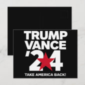 Trump Vance 2024 verkiezing Trump 2024 Briefkaart (Voorkant / Achterkant)