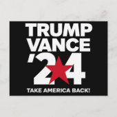 Trump Vance 2024 verkiezing Trump 2024 Briefkaart (Voorkant)