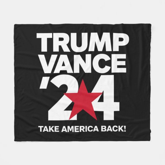 Trump Vance 2024 verkiezing Trump 2024 Fleece Deken (Voorkant (Horizontaal))