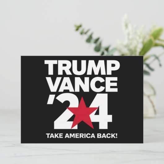 Trump Vance 2024 verkiezing Trump 2024 Kaart (Staand voorkant)