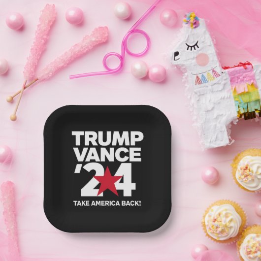 Trump Vance 2024 verkiezing Trump 2024 Papieren Bordje (Feest)
