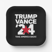 Trump Vance 2024 verkiezing Trump 2024 Papieren Bordje (Voorkant)