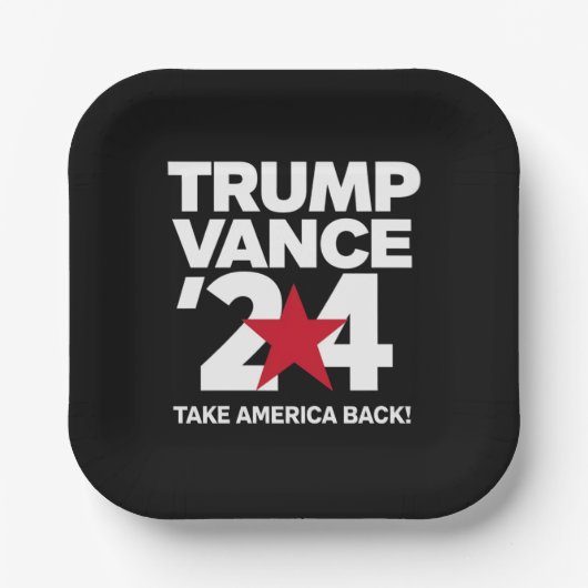 Trump Vance 2024 verkiezing Trump 2024 Papieren Bordje (Voorkant)