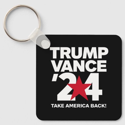 Trump Vance 2024 verkiezing Trump 2024 Sleutelhanger (Voorkant)