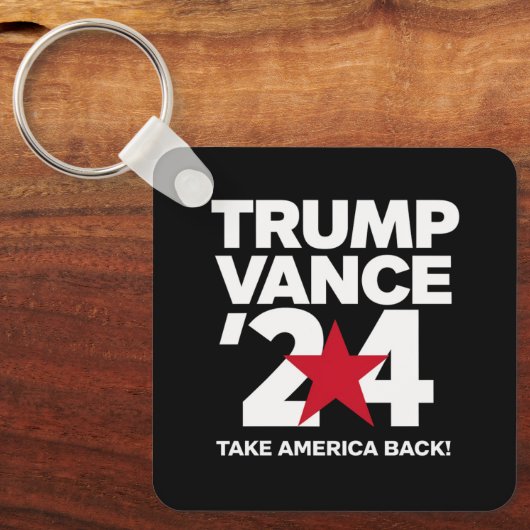 Trump Vance 2024 verkiezing Trump 2024 Sleutelhanger (Voorkant)