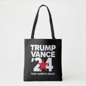 Trump Vance 2024 verkiezing Trump 2024 Tote Bag (Voorkant)