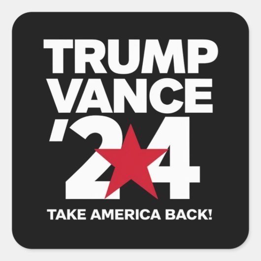 Trump Vance 2024 verkiezing Trump 2024 Vierkante Sticker (Voorkant)