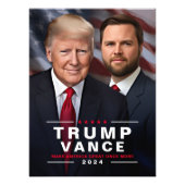 Trump Vance 2024 Verzamelcampagne Foto Foto Afdruk (Voorkant)