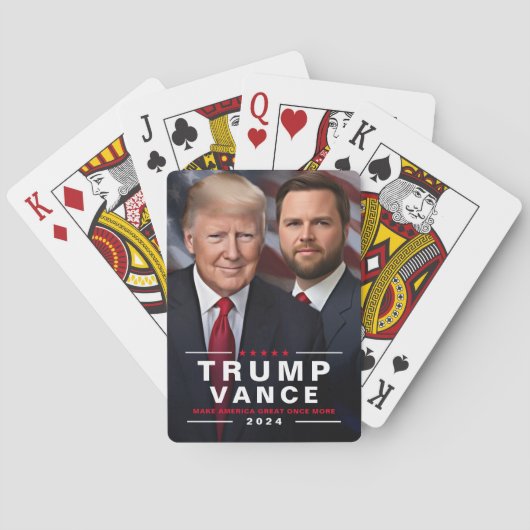 Trump Vance 2024 Verzamelcampagne Foto Pokerkaarten (Achterkant)