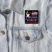 TRUMP VANCE 2024 VIERKANTE BUTTON 5,1 CM (In situ)