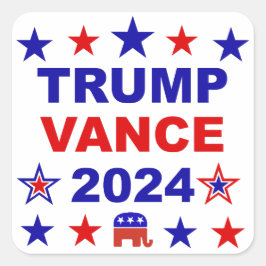 Trump Vance 2024 Vierkante Sticker