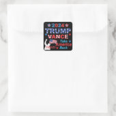 TRUMP VANCE 2024 VIERKANTE STICKER (Tas)