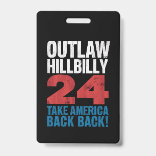 Trump Vance 2024 Vogelvrij Hillbilly Amerikaanse V Badge