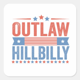 Trump Vance 2024 Vogelvrij Hillbilly Verkiezing Vierkante Sticker
