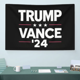 Trump Vance 2024 Voor President Vicepresident USA  Spandoek