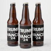Trump Vance 2024 voor President VP USA Bier Etiket (Flessen)