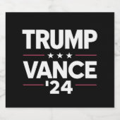 Trump Vance 2024 voor President VP USA Bier Etiket (Enkel label)