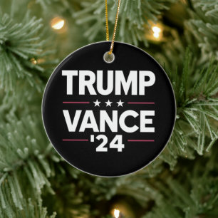 Trump Vance 2024 voor President VP USA Keramisch Ornament