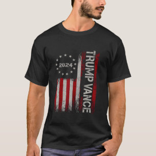 Trump Vance 2024 voor President VP VS Republikein  T-shirt