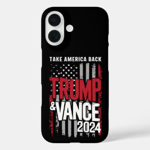 Trump Vance 2024 VS-vlag Neem Amerika Terug iPhone 16 Hoesje