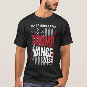 Trump Vance 2024 VS-vlag Neem Amerika Terug T-shirt
