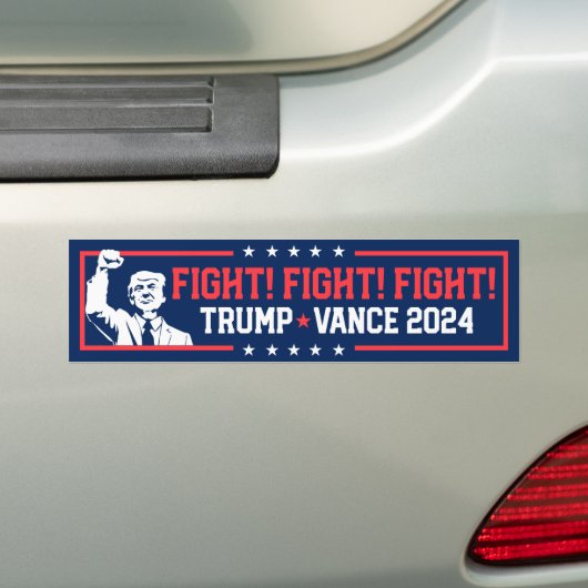 Trump Vance 2024 Vuistpompgevecht Bumpersticker (Op auto)