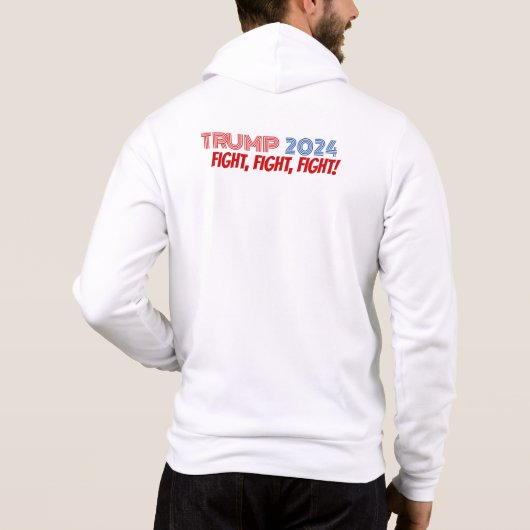 TRUMP VANCE 2024 ZIP HOODIE (2-ZIJDIG) - WIT (Achterkant)
