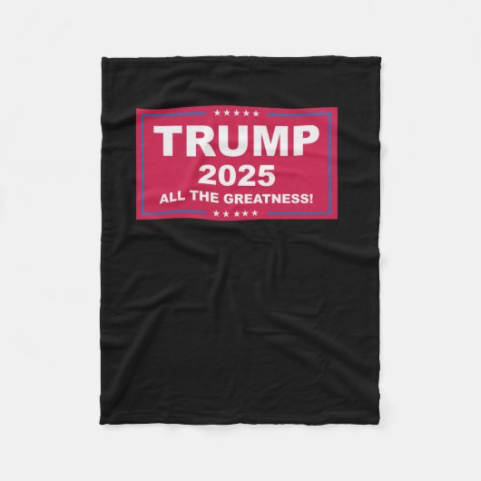 Trump Vance 2025 All The Greatness (1) Fleece Deken (Voorkant)
