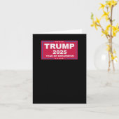 Trump Vance 2025 Jaar van de Grootsheid Kaart (Gele Bloem)