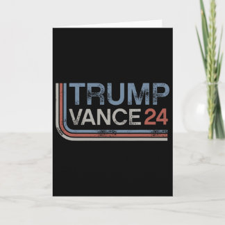 Trump Vance 2025 Vintage Distressed Retro Stripe R Kaart