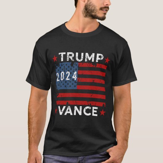 Trump Vance 24 TShirt, Trump 2024 verkiezing T-shirt (Voorkant)