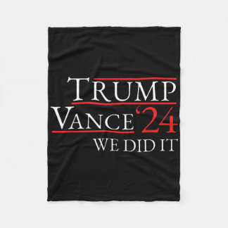 Trump Vance 24 We Hebben Het Gedaan Fleece Deken