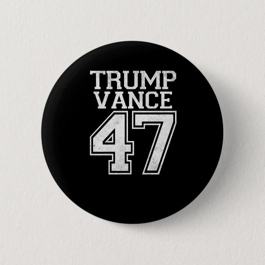 Trump Vance 47e President nummer Ronde Button 5,7 Cm (Voorkant)