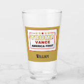 Trump-Vance America eerste 2025 pint Glas (Voorkant)