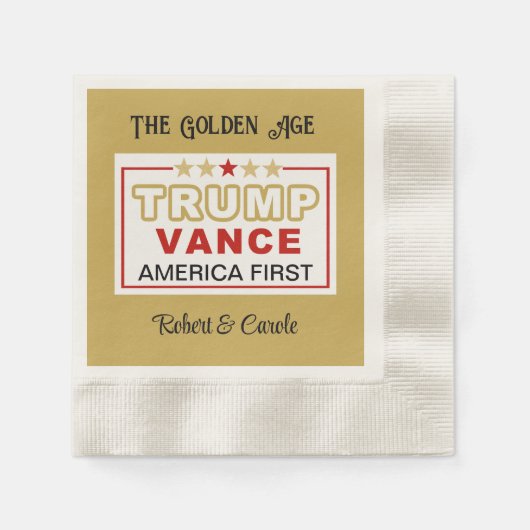 Trump-Vance America eerste partij cocktail servett Servet (Voorkant)