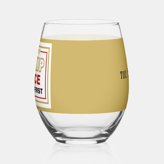 Trump-Vance America First 2025 Wijnglas Zonder Voet (Links)