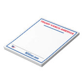 TRUMP VANCE AMERICA NOTITIEBLOK (Linkerzijde)