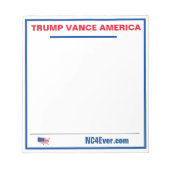 TRUMP VANCE AMERICA NOTITIEBLOK (Voorkant)