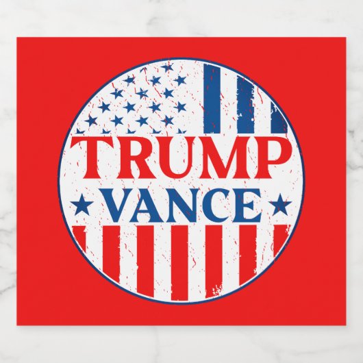 Trump Vance Bier Etiket (Enkel label)