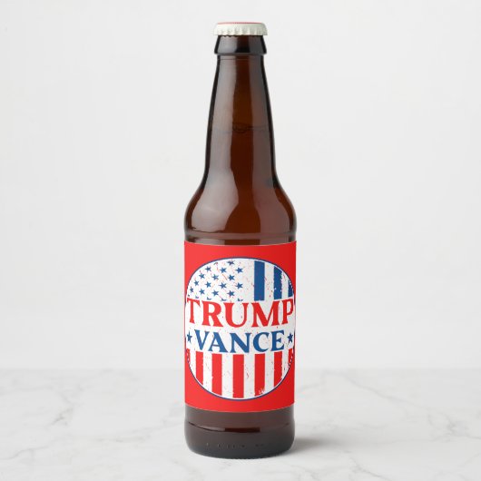 Trump Vance Bier Etiket (Voorkant)