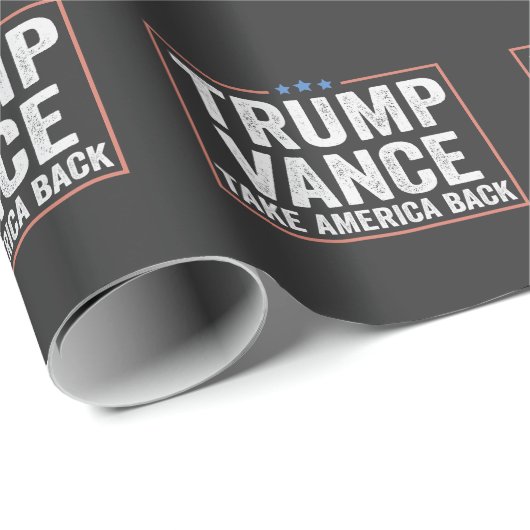 Trump Vance Breng Amerika Terug Verkiezing Stem US Cadeaupapier (Rol Hoek)