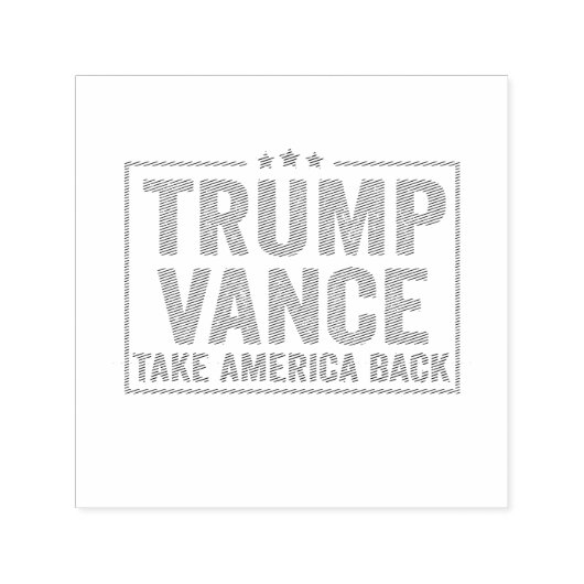 Trump Vance Breng Amerika Terug Verkiezingsstem US Zelfinktende Stempel (Design)