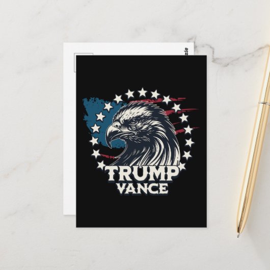 Trump Vance Briefkaart (Voorkant / Achterkant in situ)