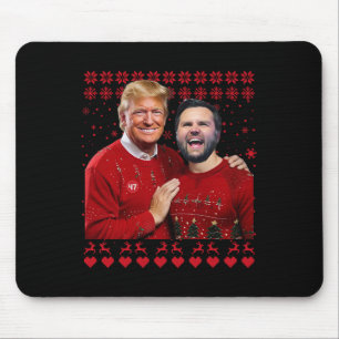 Trump Vance Broers Grappige Rode Lelijke Kerstmis Muismat