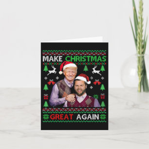 Trump Vance Brothers Funny maken kerst geweldig Kaart