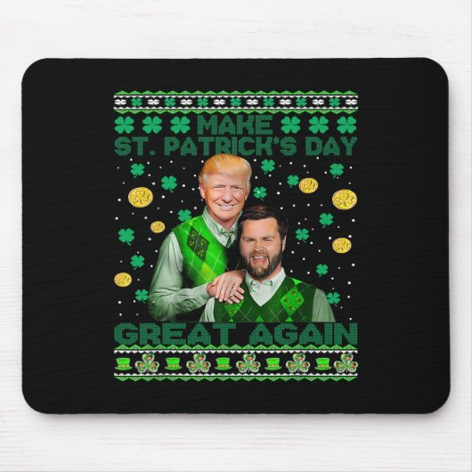 Trump Vance Brothers Funny St Patrick's Day Ugly S Muismat (Voorkant)