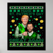 Trump Vance Brothers Funny St Patrick's Day Ugly S Poster (Voorkant)