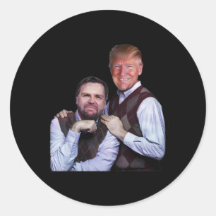 Trump Vance Brothers Parodie op Trump-President Ronde Sticker