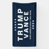 Trump Vance Foto 2024 Campagne Grote Outdoor Spandoek (Verticaal)
