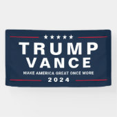 Trump Vance Foto 2024 Campagne Grote Outdoor Spandoek (Horizontaal)